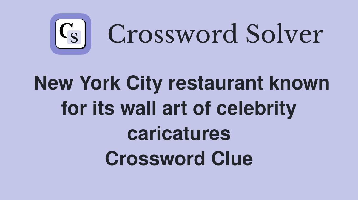 New York City restaurant known for its wall art of celebrity